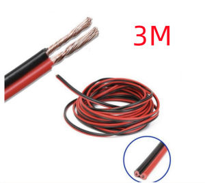 สายลำโพง สายไฟ ความยาวมี 3M/4M/5M/6M/8M/10เมตร ทองแดงแท้ 2X0.5 (สีดำ/แดง) speaker cable