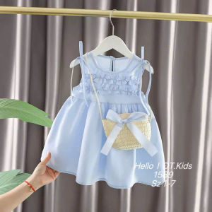 Set váy đũi cao cấp tặng túi xinh yêu bé gái mặc đi biển đi chơi từ 10-22kg