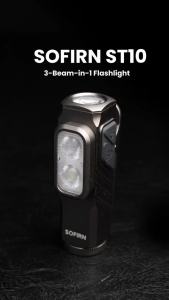 SOFIRNST10 1000LM EDC Flashlight USB C 14500 Rechargeable with Red Light 660NM Magnetic Tail & Clip Dual Switch Torch