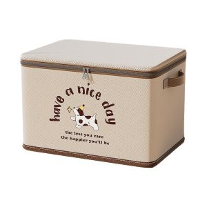 Clothes storage box Large capacity foldable dustproof storage box with lid Bedroom wardrobe Clothing pants sorting and storage
