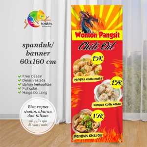 Cetak Spanduk Banner Wonton Pangsit Chili Oil