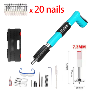 Free 220 Nails Nail Gun Heavy Duty Nail Gun Power Tool Concrete Nail Gun Manual Mini Steel Silent Wall Ceiling Nail Punch