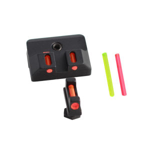 [hi]Front Rear Sight Fit Glock  Glock Metal 3 Color Optical Fiber Aiming   Front and Rear Optical Fiber