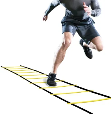 【TheCoachesJournal】Agility Ladder 26ft (8M) 16 Rung Speed Training Exercise Ladders for Soccer Football Boxing Footwork Sports Speed Agility Training with Carry BagYellow