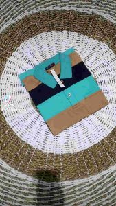 Paket 3 Pcs Kaos Kerah Salur Dewasa Wangki Kantong Depang