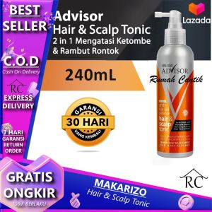 Makarizo Advisor Hair & Scalp Tonic 240mL Perawatan Rambut Rontok dan Ketombe Anti Hair Fall Serum Rambut Rontok Botak