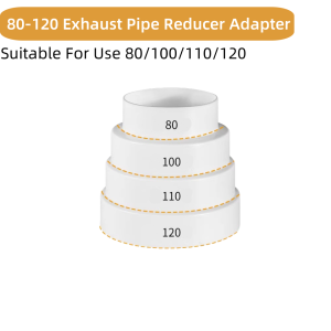 Exhaust Pipe Adaptor Range Hood Pipe Reducer Converter Pipe Reducer Stainless Steel Clamp Seal Tape