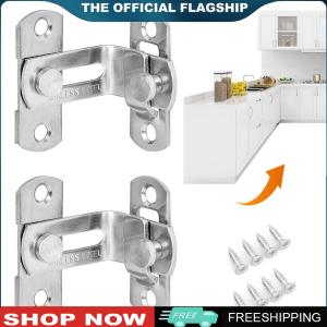 【ALLOYSEED】 16Pcs Gate Latches Stainless Steel Door Latch Bolt Anti-Theft Door Bolt Safety Door Lock for Wooden Fence