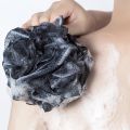 Bông Tắm Tạo Bọt Than Tre Tròn Màu Đen, Chất Liệu Lưới Cao Cấp Mềm Mại. 