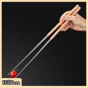 [Hilldora] 1 đôi đũa inox Đũa dài nấu mì chiên sâu lẩu Trung Quốc đũa kim loại tái sử dụng