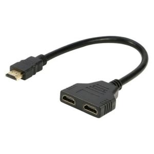 Kabel HDMI splitter 2 port tanpa power 1 in 2 out