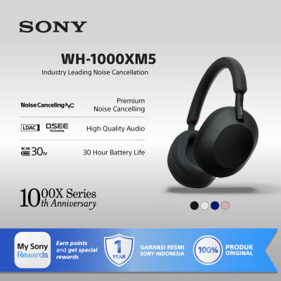 SONY WH-1000XM5 Wireless Noise Cancelling Headphone / WH1000XM5 | Lazada Indones