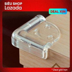 Set 4 bịt góc cạnh bàn silicon bảo vệ an toàn cho bé tặng kèm băng keo
