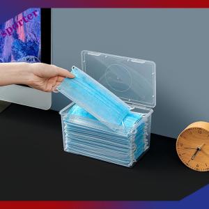 Sporter กล่องเก็บหน้ากากกล่องกระดาษทิชชูเปียกที่ใส่ทิชชู่เปียกที่ใส่ทิชชู่เปียกสำหรับเด็กในครัวเรือนกันฝุ่นพร้อมฝาปิดภาชนะปิดผนึกในครัว