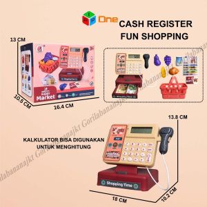 Mainan Mesin kasir belanja kalkulator berhitung cash register cashier