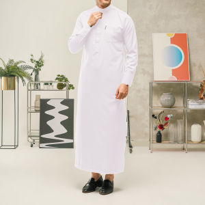 KHOIRUMMAH Jubah Sultan - Gamis Pria Dewasa  - Jubah Polos Lengan Panjang Model Slimfit - All Varian