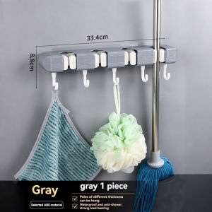 Mop Holder Wall Mounted Mop Organizer Holder Rack With Hook Wall Mounted Broom Organizer