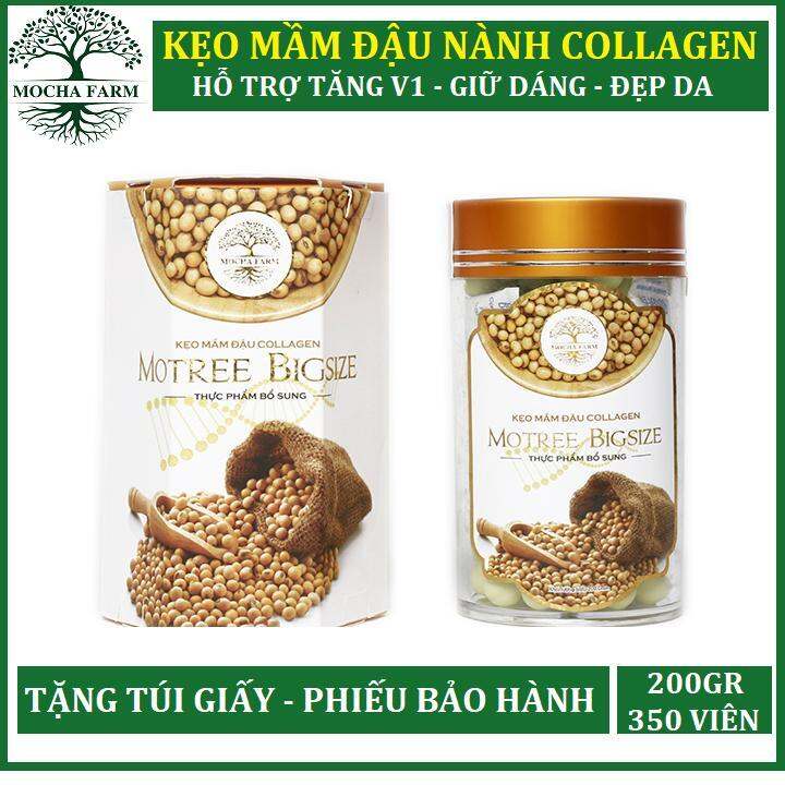 KẸO MẦM ĐẬU NÀNH COLLAGEN MOCHA - Hỗ trợ tăng vòng 1 hiệu quả cao