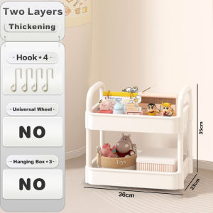 DecorX Multi Layer Trolley Cart Organizer Storage Rack Stroller Storage Shelf Rack Kitchen Floor Bedroom Multi-Level Baby Snacks Mobile Bathroom Bathroom Storage Rack