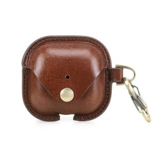 CONTACTS FAMILY Genuine Leather For AirPods 4 Earphone Case For AirPods 4th Generation 2024 Protector