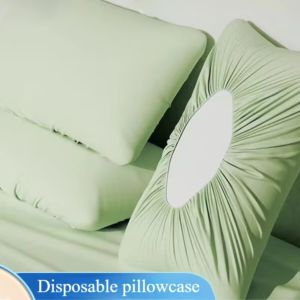 MIRELAE Dirt-Proof Disposable Pillowcase Set Thickened Breathable Nonwoven Pillow Cover Portable Universal Disposable Pillowcases Hotel