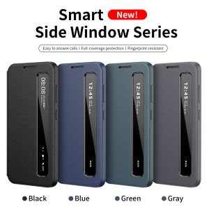 Luxury Business Smart Flip App Smart Window Protection Cover Suitable for Samsung Galaxy S26 S25 S23 S24 Ultra A56 Phone Cases