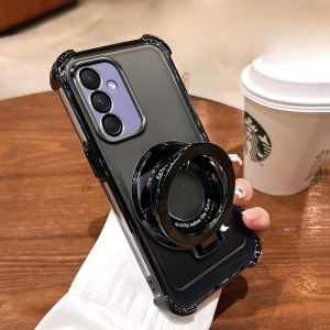 Case Samsung A56 A55 A36 A26 A54 A34 A35 A16 A06 A53 A73 5G A52 A04 A05 A05s A32 A32 A33 5G Phone Case with Magnetic Holder Camera Protector Luxury Aesthetic Shockproof Thickened Air Cushion Anti-Fall