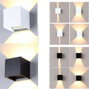 Đèn led hắt tường trang trí 2 đầu gắn tường kháng nước 220v