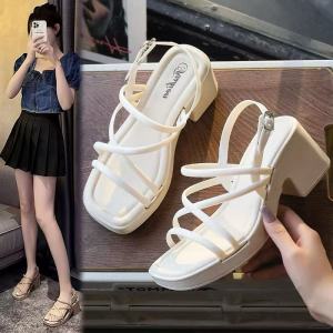 Korean fashion heels sandals for women 2137-3#