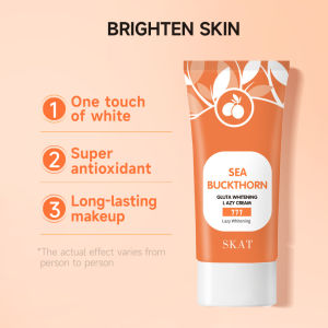 [จัดส่งรวดเร็วภายใน 24 ชั่วโมง]ซีบัคธอร์นกลูตาไวท์เทนนิ่งใบหน้าขี้เกียจครีมให้ความชุ่มชื่นมาสก์เพื่อผิวกระจ่างใสเซราไมด์ขจัดความหมองคล้ำทาสิวการซ่อมแซมอุปสรรคโลชั่นฟอกขาว30กรัม 777 ไวท์เทนนิ่งนมเพื่อปกปิดจุดด่างดำบนใบหน้า Blackhead ครีมทาหน้า