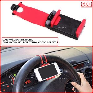 Car Holder handphone Mobil Pasang Di Stir Dudukan Hp Mobil Bisa Untuk Holder Motor Sepeda BB