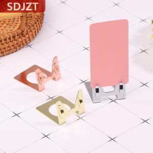 [COD] SDJZT ที่ใส่ป้ายชื่ออาหารแบบหนีบติดโต๊ะสำหรับร้านค้าปลีกทำจากโลหะ