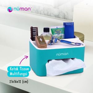 Numan - Kotak Tissue Plastik Persegi Multifungsi