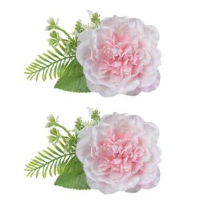 Pack of 2 Florals Curtain Clips Adjustable Window Drapery Tiebacks Ties Straps for Drapes Indoor and Outdoor Decoration