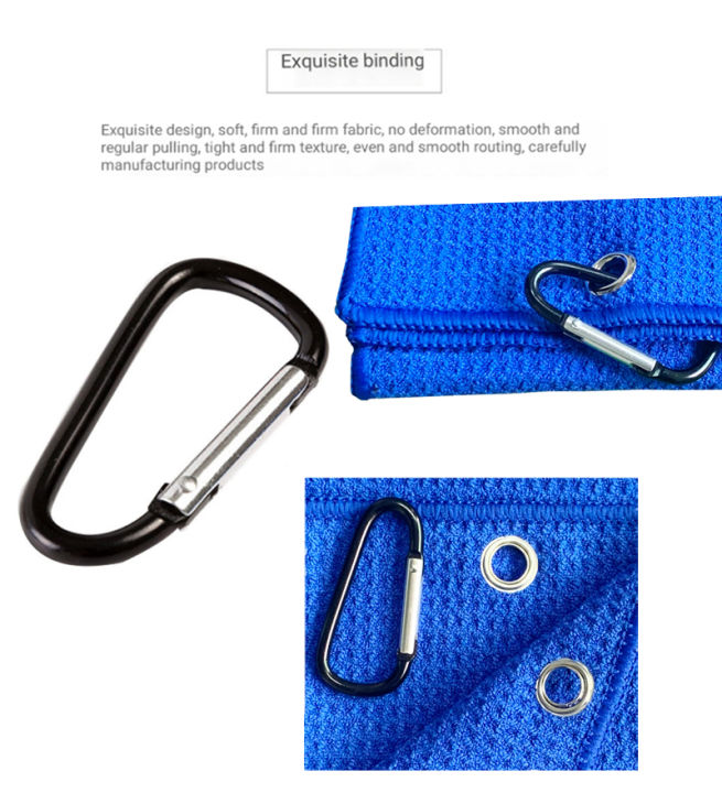 GYM%C2%B7PRO%20Golf%20Towel%2040x60cm%20Microfiber%20With%20Hook%20Heavy%20Duty%20Clip%20Waffle%20Absorbent%20Quick-drying%20for%20Golf%20Lovers%20Sports%20-%20Image%207