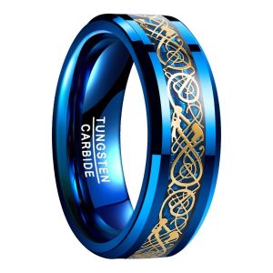 [HCM]Nhẫn Nam Titan Vân Rồng VÀNG Thần Thoại Phong Cách Âu Mỹ RBVẢNRONG4