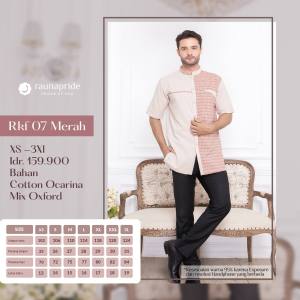 Rauna Sarimbit Keluarga Katun / SR-07 Merah / Fashion Muslim