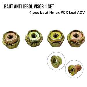 Baut anti jebol visor 1 set 4pcs baut adv nmax pcx lexi aerox dll