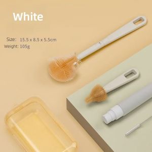5 in 1 Silicone Cup Brush Multifunctional Baby Bottle Cleaning Brush Infant Feeding Bottle Brushes