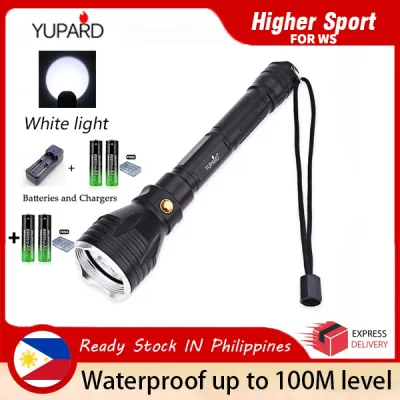 Yupard 1200LM 15W L2 Diving Flashlight Underwater 100M Depth Torch Lamp Fishing Camping Cycling
