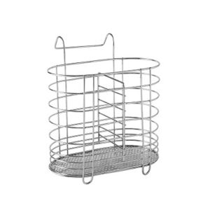 HJKL Rectangular Stainless Steel Chopsticks Cage Metal Internal Compartment Cutlery Holder Chopsticks Storage Basket Wall Mounted Tableware Tube Home