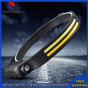 Vktech Waterproof Camping Headlamp with Type C Charging Rechargeable Torch for Hiking and Fishing Outdoor Equipment