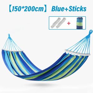 BIG Rainbow Hammock Outdoor Canvas Fabric Camping Striped Hammocks Tree Swing Chair Endui Buaian Gantung Tidur