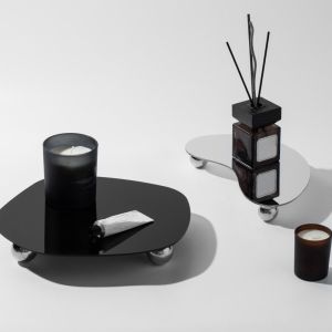 HJKL Multi-Use Luxury Acrylic Organizer Tray High-end Beautifully Dresser Shelf Makeup Display Trays Exquisite Irregular Shape Acrylic Tray Home Decor