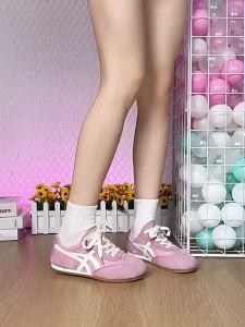 Korean Style Dexun Shoes for Women White Shoes 2025 New Spring Summer Flat Versatile Fashionable Internet Celebrity Forrest Gump Shoes Womens Sneakers