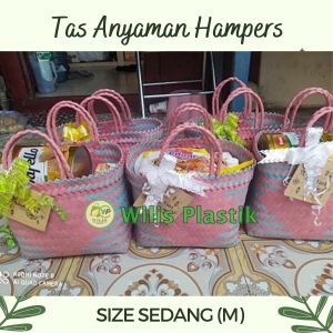 Tas Anyam Hampers LURIK SEDANG untuk Hampers Souvenir Parcel wadah berkat Kotak Nasi