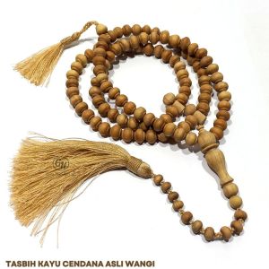 Tasbih Kayu Cendana asli wangi model propil 99 butir