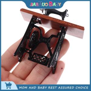 JiaShuo Baby Toy 1:12 dollhouse มินิเฟอร์นิเจอร์จักรเย็บผ้าด้วยกรรไกรสำหรับตกแต่งบ้านตุ๊กตา
