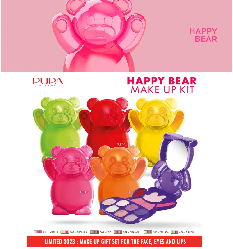 Pupa Milano Happy Bear Make Up Kit, Limited edition 2023: Make-up