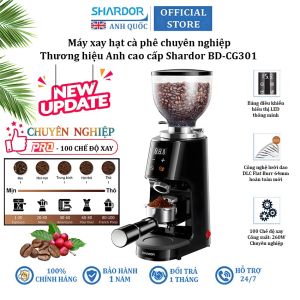 Máy xay cà phê chuyên nghiệp 100 chế độ xay thương hiệu cao cấp Shardor BD-CG301 - Công suất 260W - Hàng chính hãng (Bảo Hành 12 Tháng)